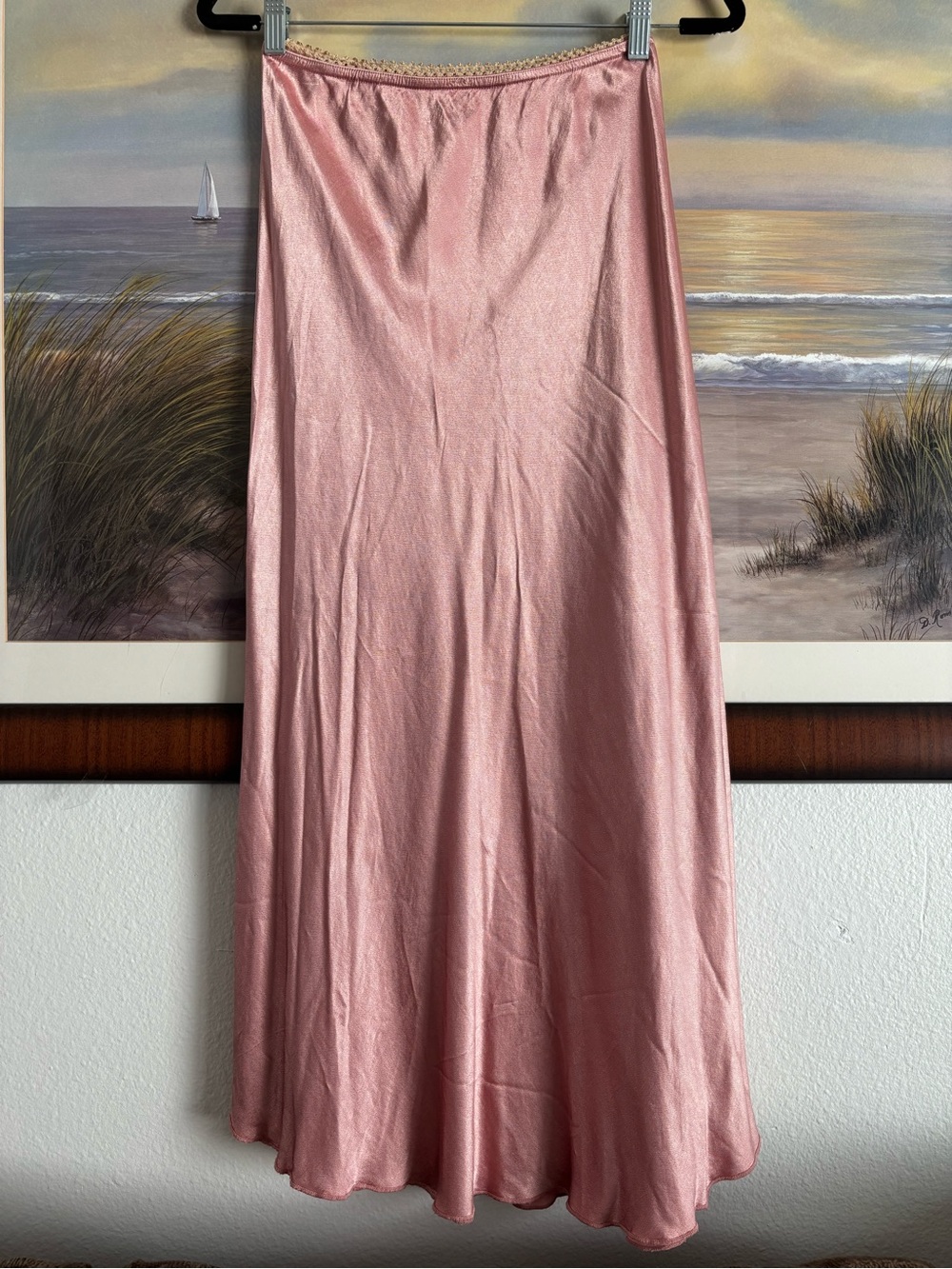 Boutique Made in Italy Viscose Silky Slip Skirt Size Medium